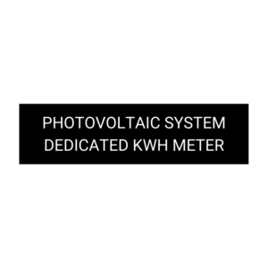 Photovoltaic System Dedicated KWH Meter