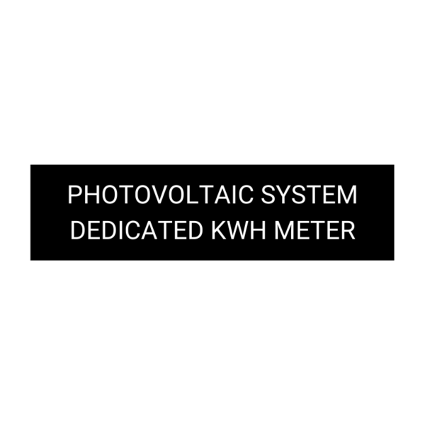 Photovoltaic System Dedicated KWH Meter