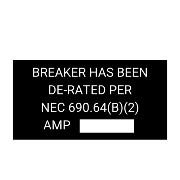 Breaker Has Been De-Rated