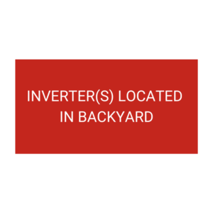 Inverters Located In Backyard