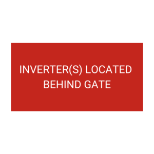 Inverters Located Behind Gate