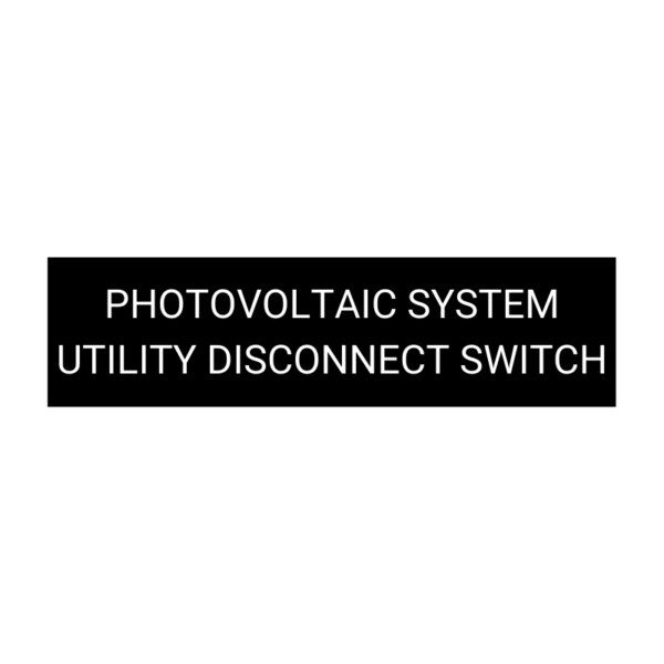 Photovoltaic System Utility Disconnect Switch