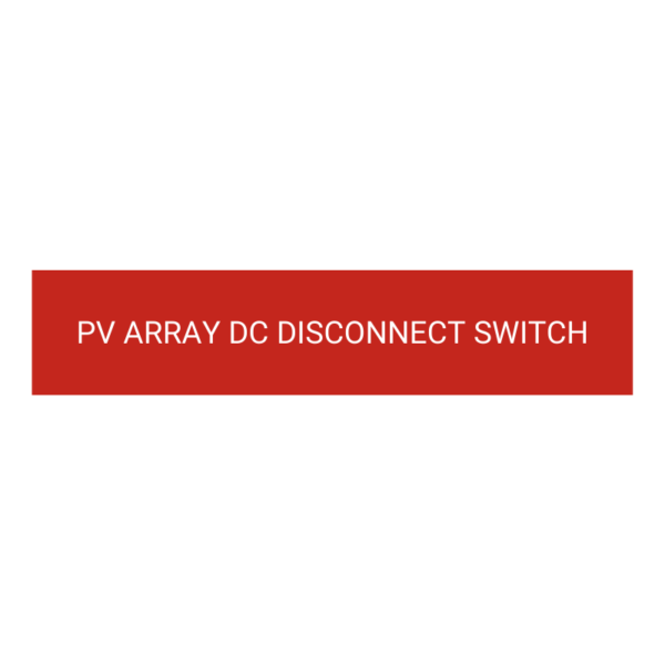 PV Array DC Disconnect Switch