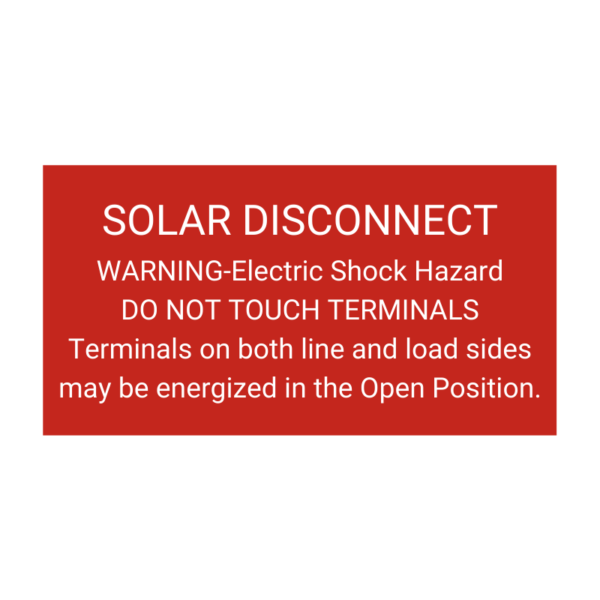 Solar Disconnect