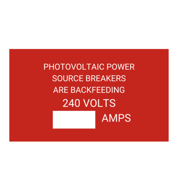 Photovolaic Power Source Breakers Are Backfedding 240 Volts