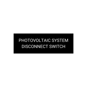 Photovoltaic System Disconnect switch